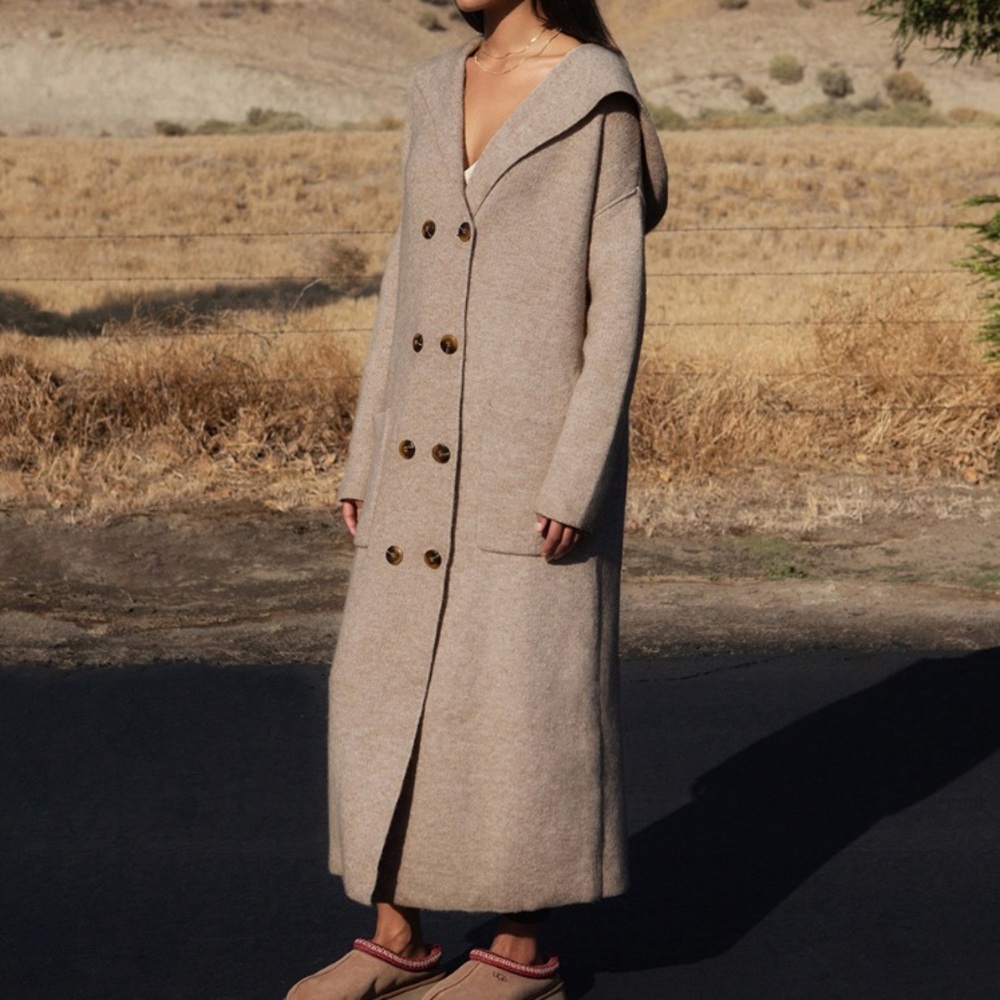 NWT EllandEmm Kensington Knit Coat size M/L in tan